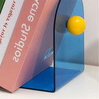 Arch L-Shaped Acrylic Bookend with Contrast Ball Accent