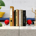 Ball-Weighted Acrylic L-Shaped Bookend Set (Pair)