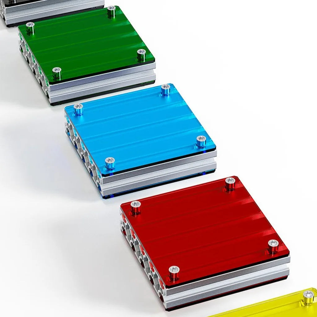 Aluminum Stripe Acrylic Coaster with Screw Detail