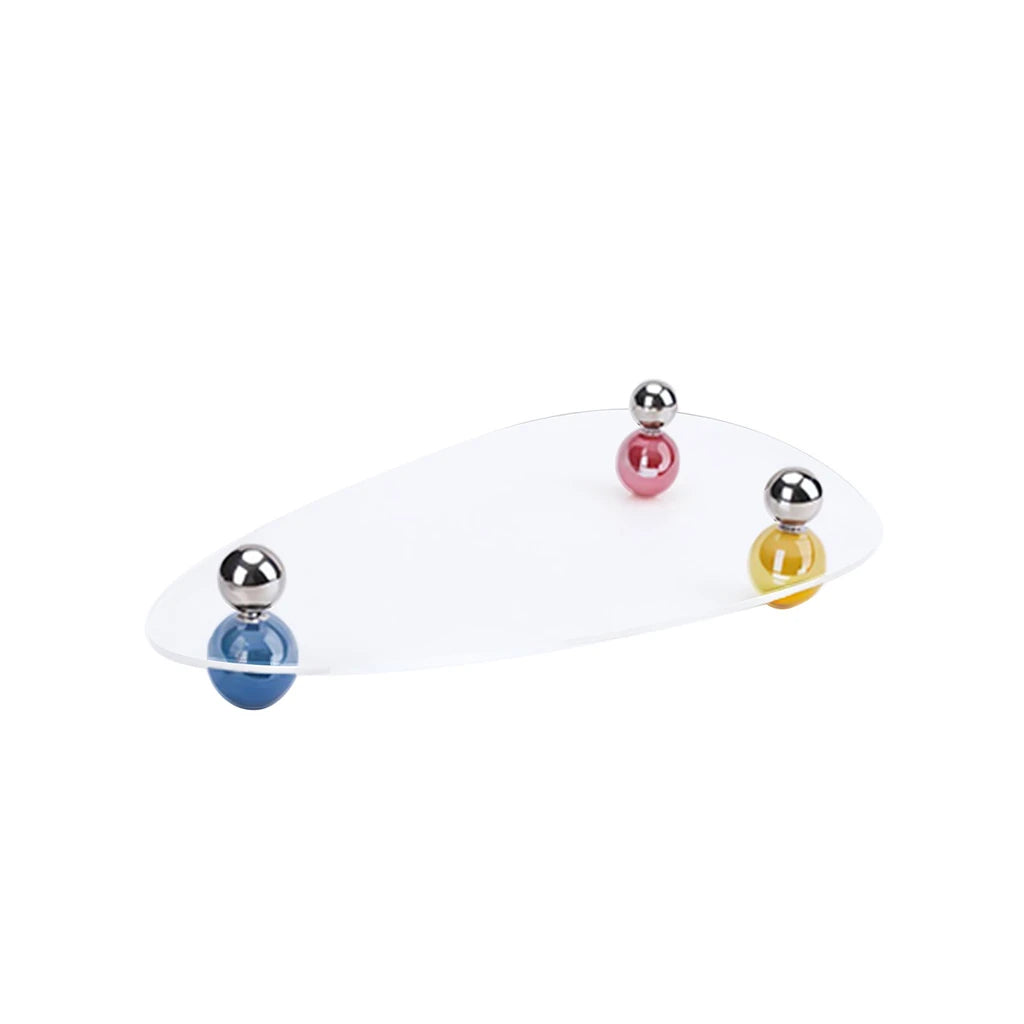 Reversible Acrylic Tray with Dual Sphere Base Design