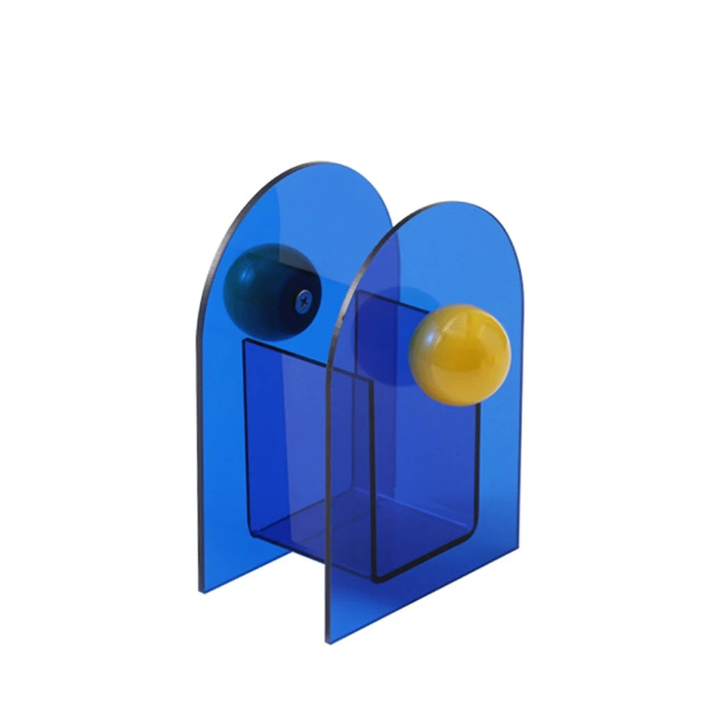 Arch Acrylic Pen Holder with Contrast Ball Accent