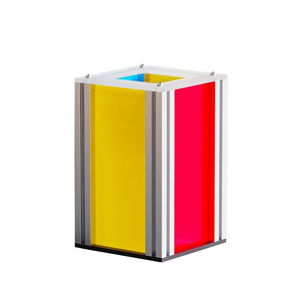 Color-Block Acrylic Desk Organizer with Aluminum Frame