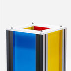 Color-Block Acrylic Desk Organizer with Aluminum Frame