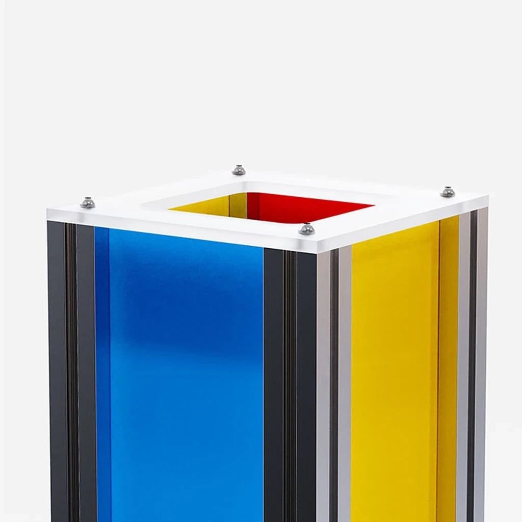 Color-Block Acrylic Desk Organizer with Aluminum Frame