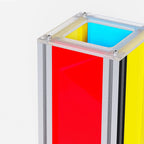 Color-Block Acrylic Desk Organizer with Aluminum Frame