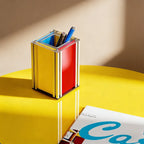 Color-Block Acrylic Desk Organizer with Aluminum Frame