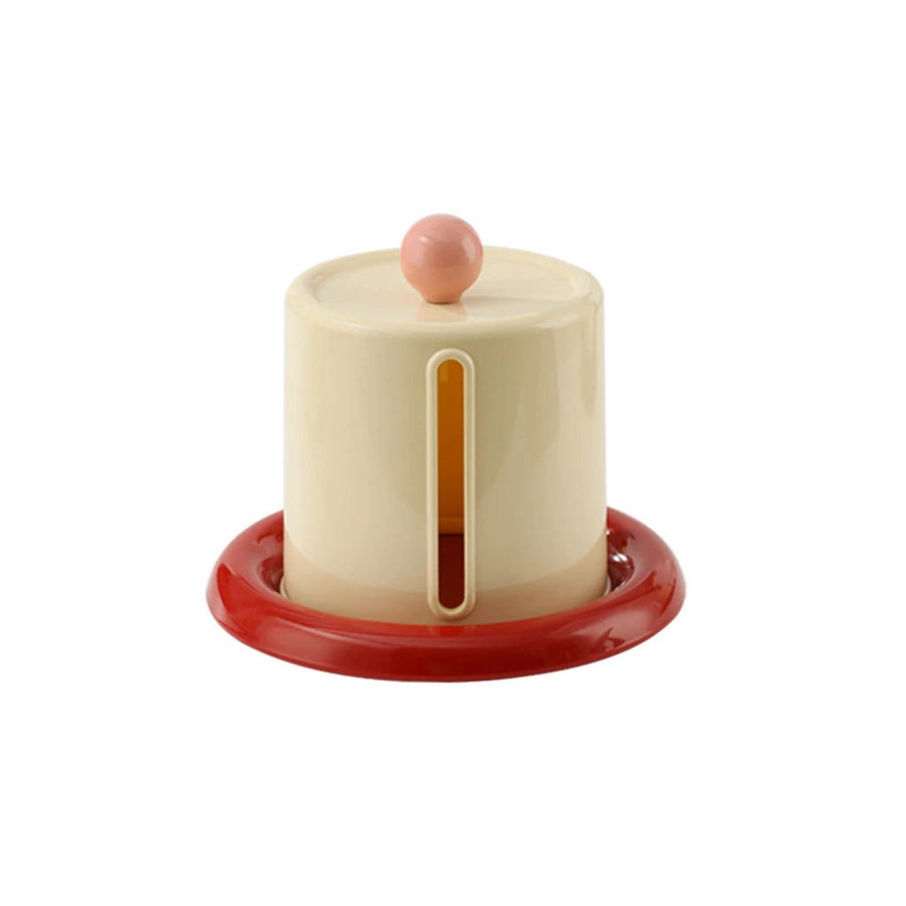 Sculptural Desktop Roll Tissue Dispenser with Color Accent