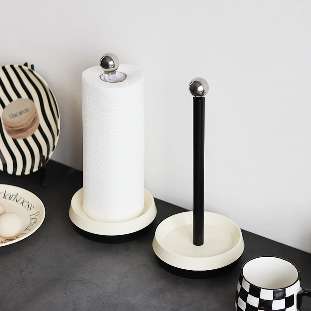 Modern Paper Towel Holder Stand with Sphere Top